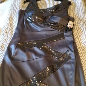 Grey with sequin dress